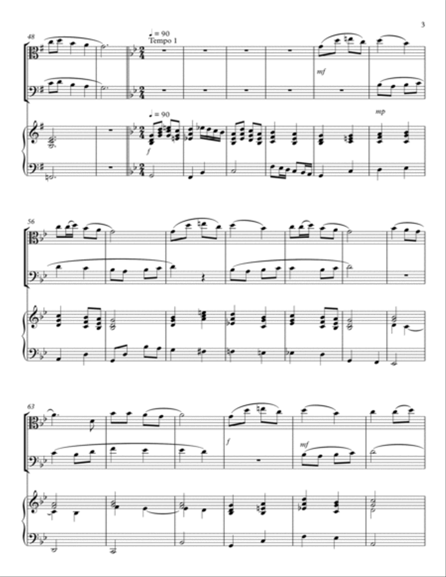 Sing We Now of Christmas - Duet for Viola and Cello String Duet scores gallery preview page 3