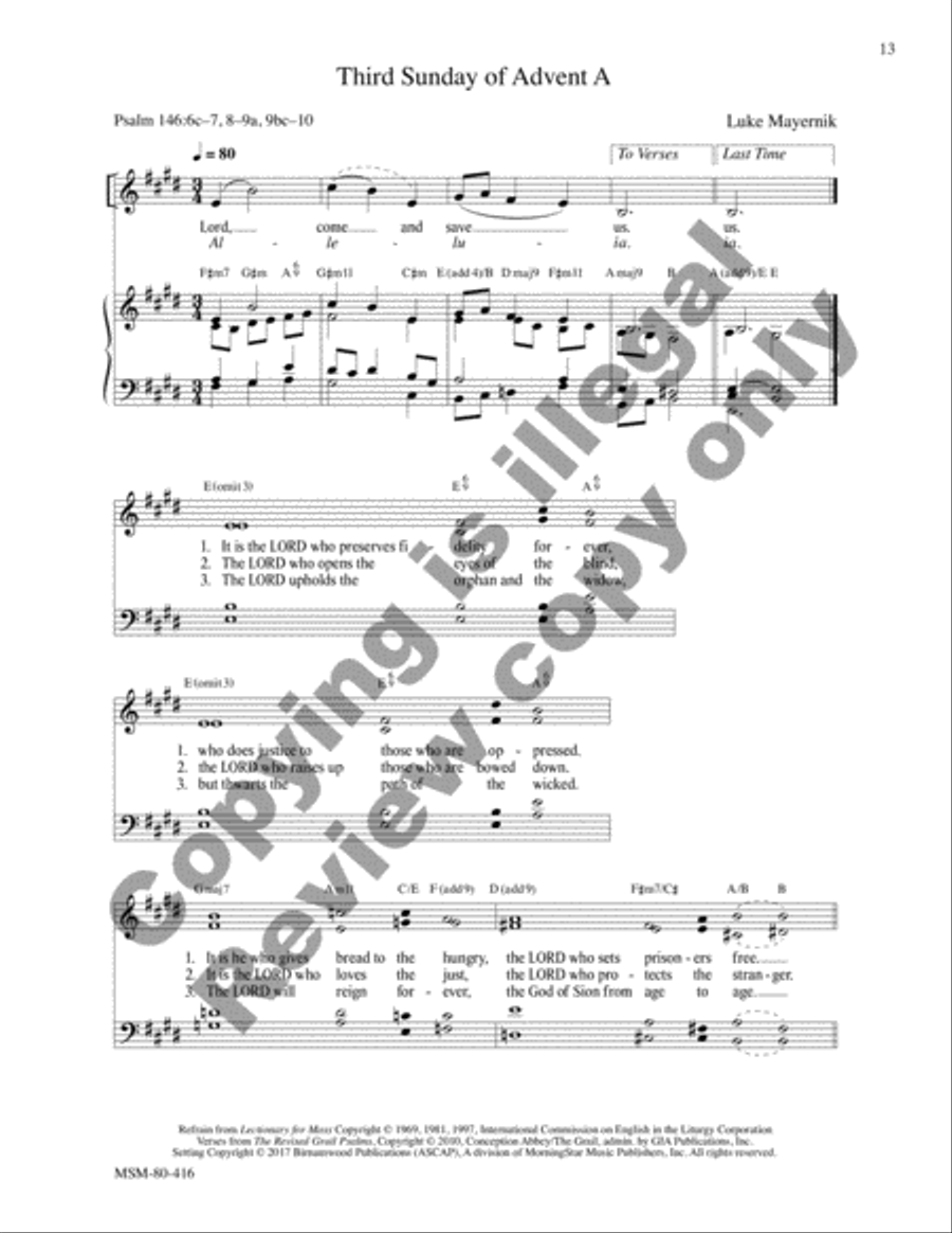 The Five Graces Psalter: Lectionary Psalms 4-Part scores gallery preview page 9