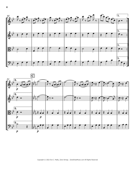 Wedding Dance No. 1 (Hochzeitsreigen) from "Titanic" - String Quartet image number null