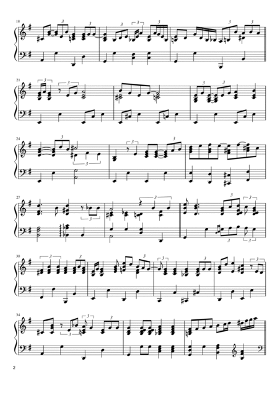 Georgia On My Mind Piano Solo scores gallery preview page 2