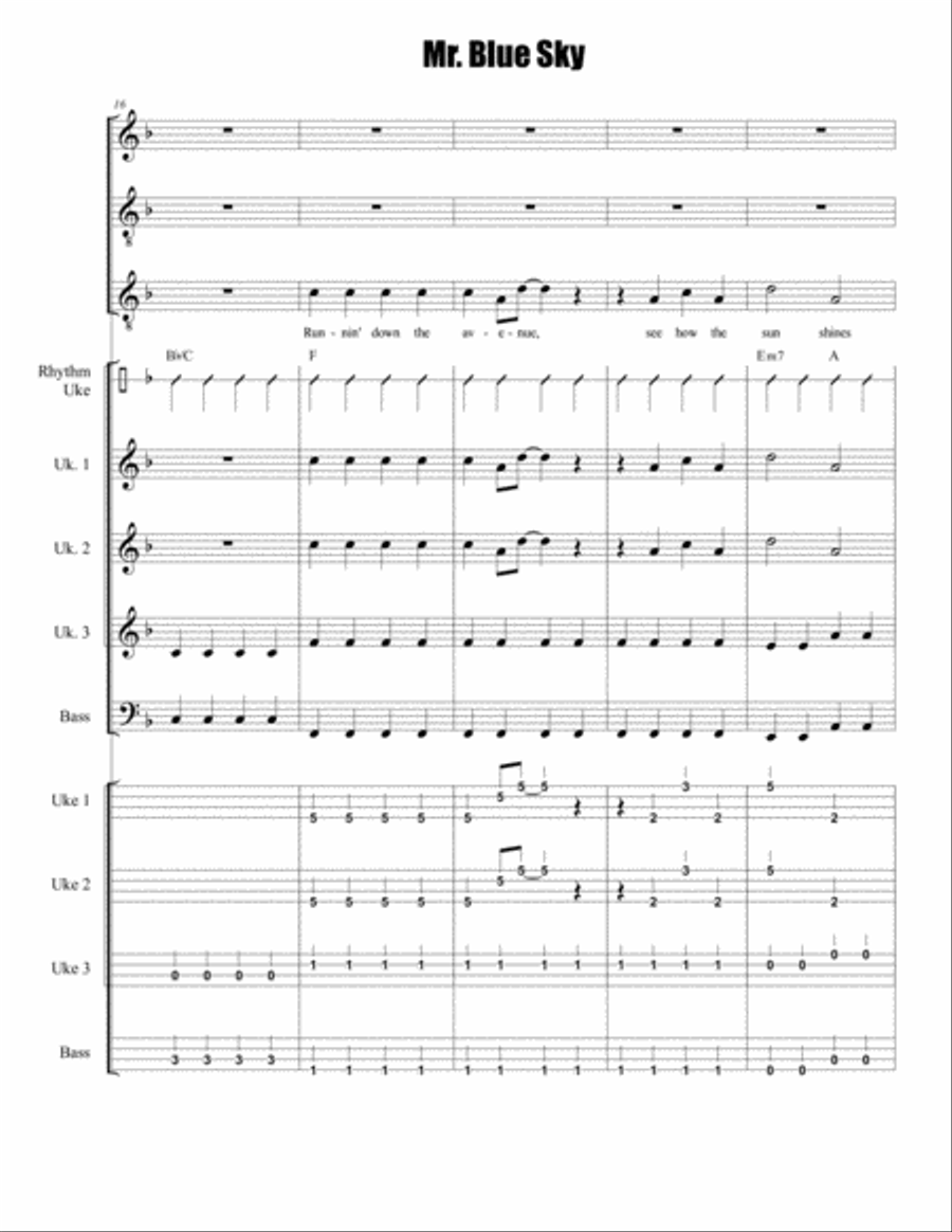Mr. Blue Sky 3-Part scores gallery preview page 4