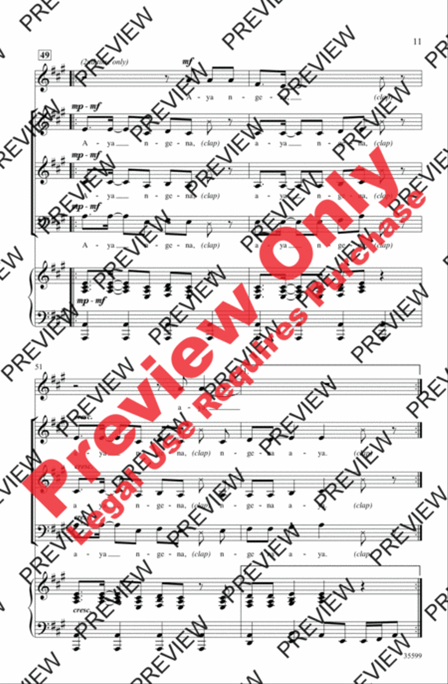 Aya Ngena Aya Ngena 3-Part scores gallery preview page 26