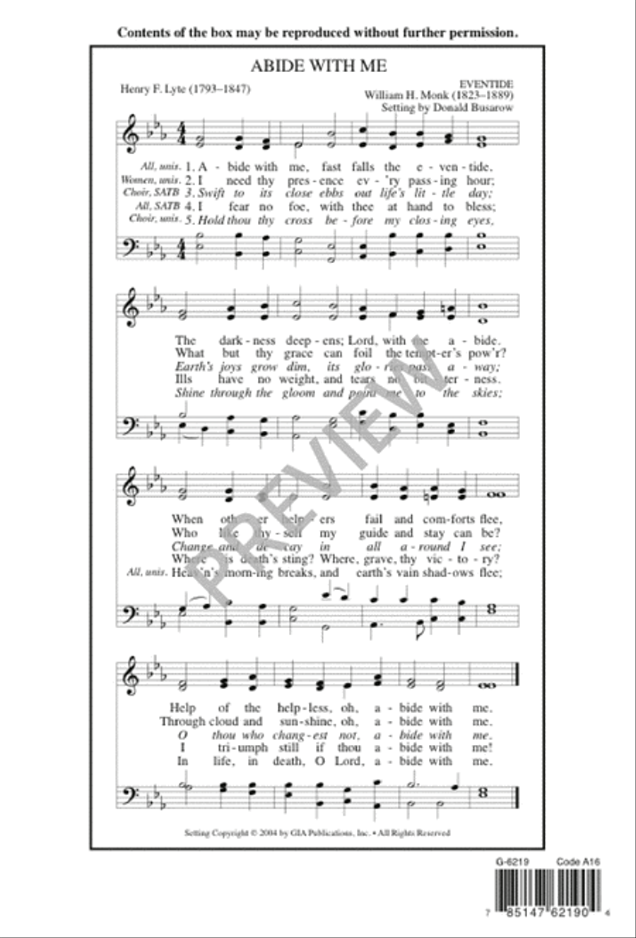 Abide with Me Abide with Me 4-Part scores gallery preview page 16