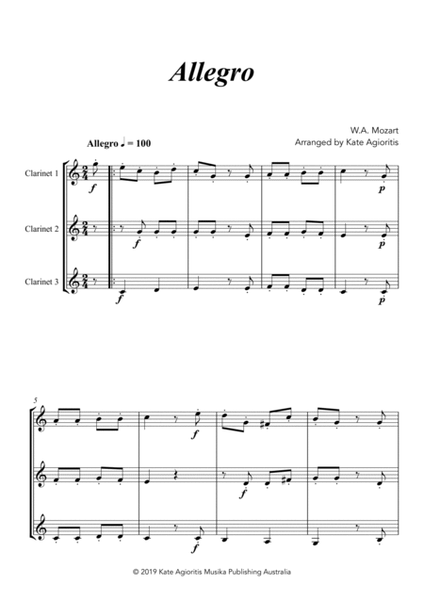 Allegro - for Clarinet Trio image number null