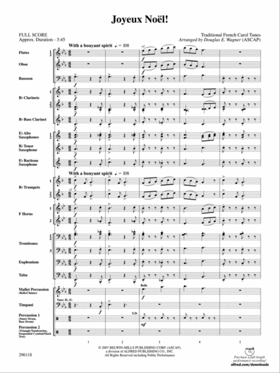 Joyeux Noël! Concert Band scores gallery preview page 2
