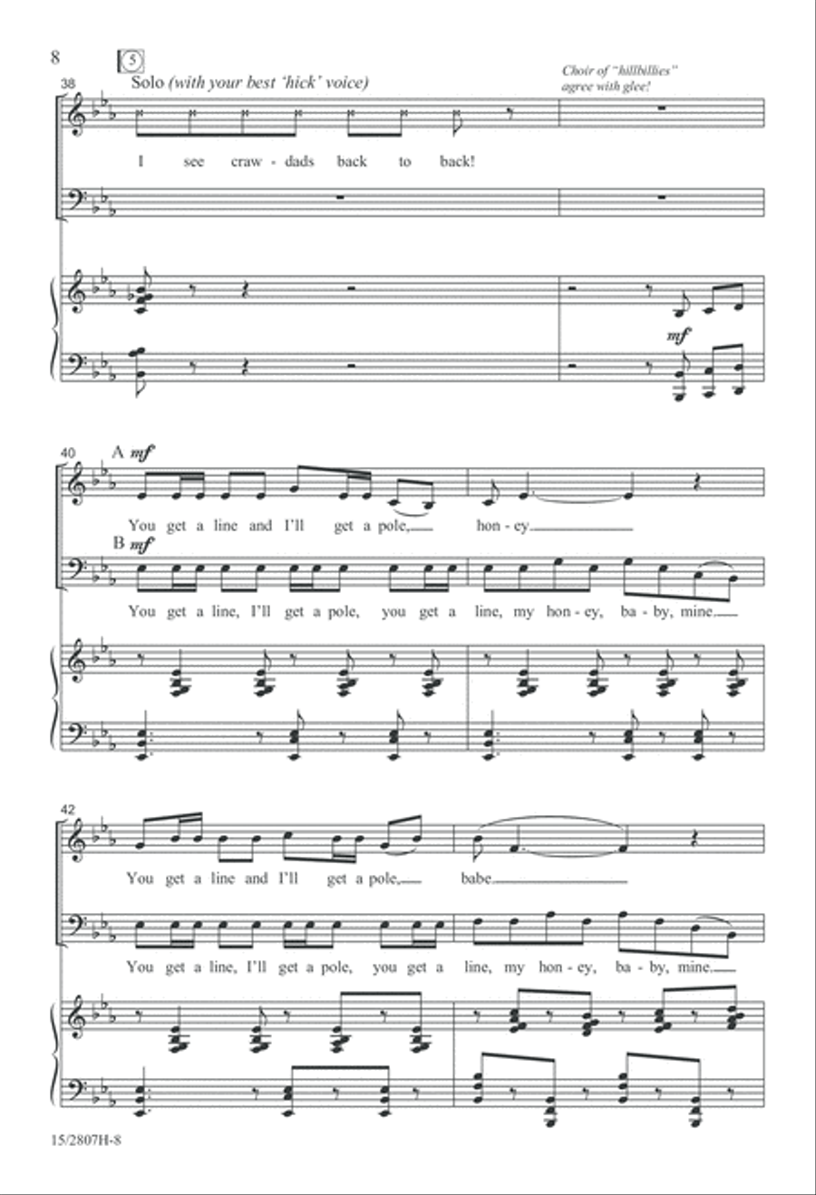The Crawdad Song The Crawdad Song 4-Part scores gallery preview page 9