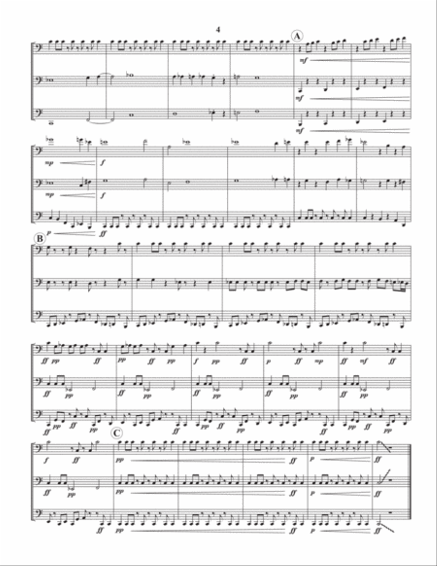 The Fatal Floral Trio Brass Trio scores gallery preview page 5