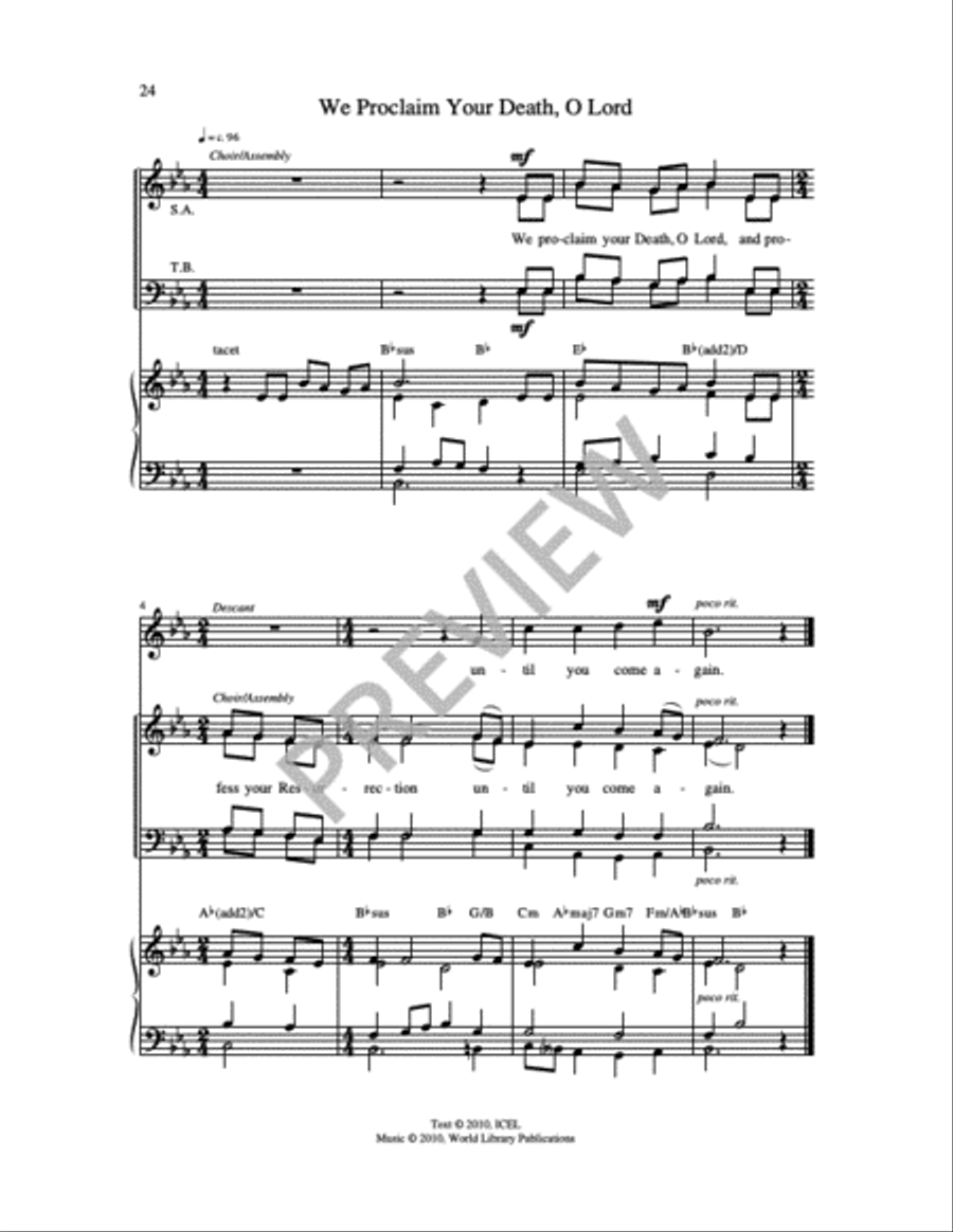 Mass of Wisdom - Choral Edition 4-Part scores gallery preview page 9