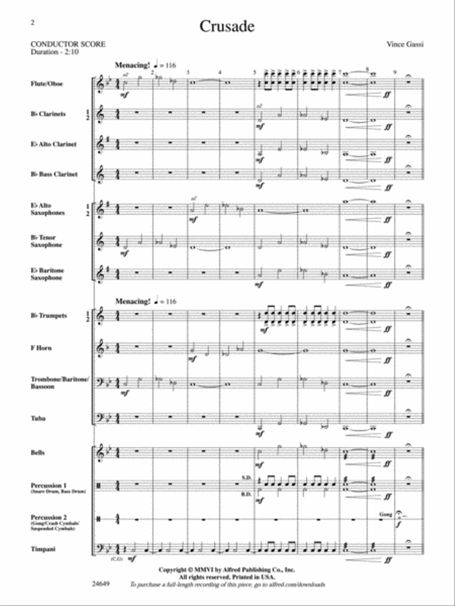 Crusade Crusade Concert Band scores gallery preview page 14