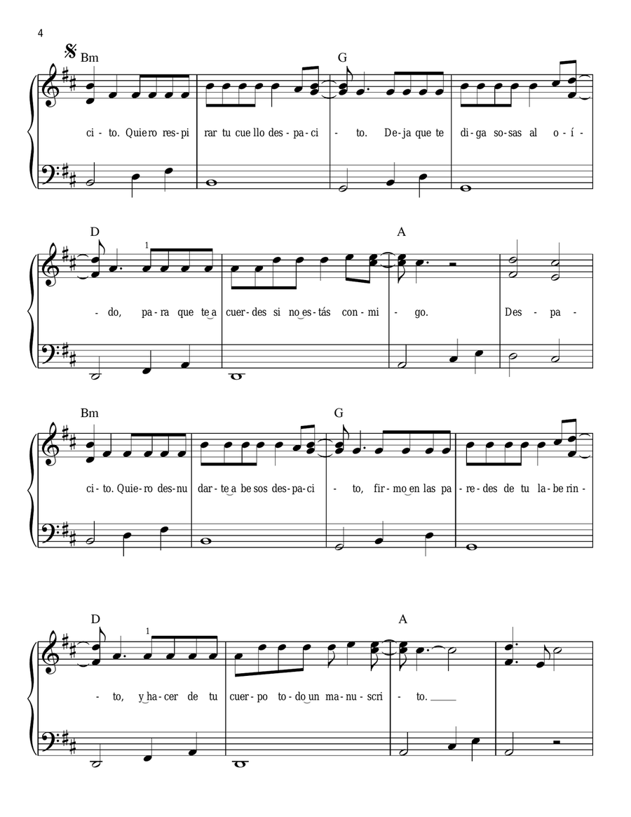 Despacito Despacito Easy Piano scores gallery preview page 4