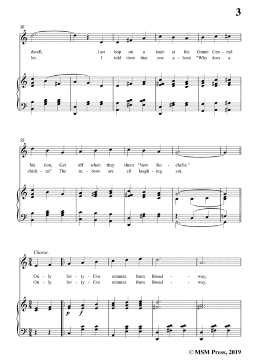 George M. Cohan-Forty-Five Minutes from Broadway,in C Major,for Voice&Piano Voice scores gallery preview page 5