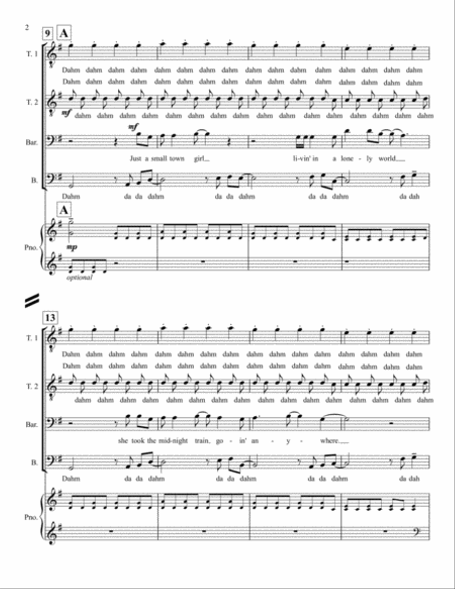 Don't Stop Believin' TTBB scores gallery preview page 2