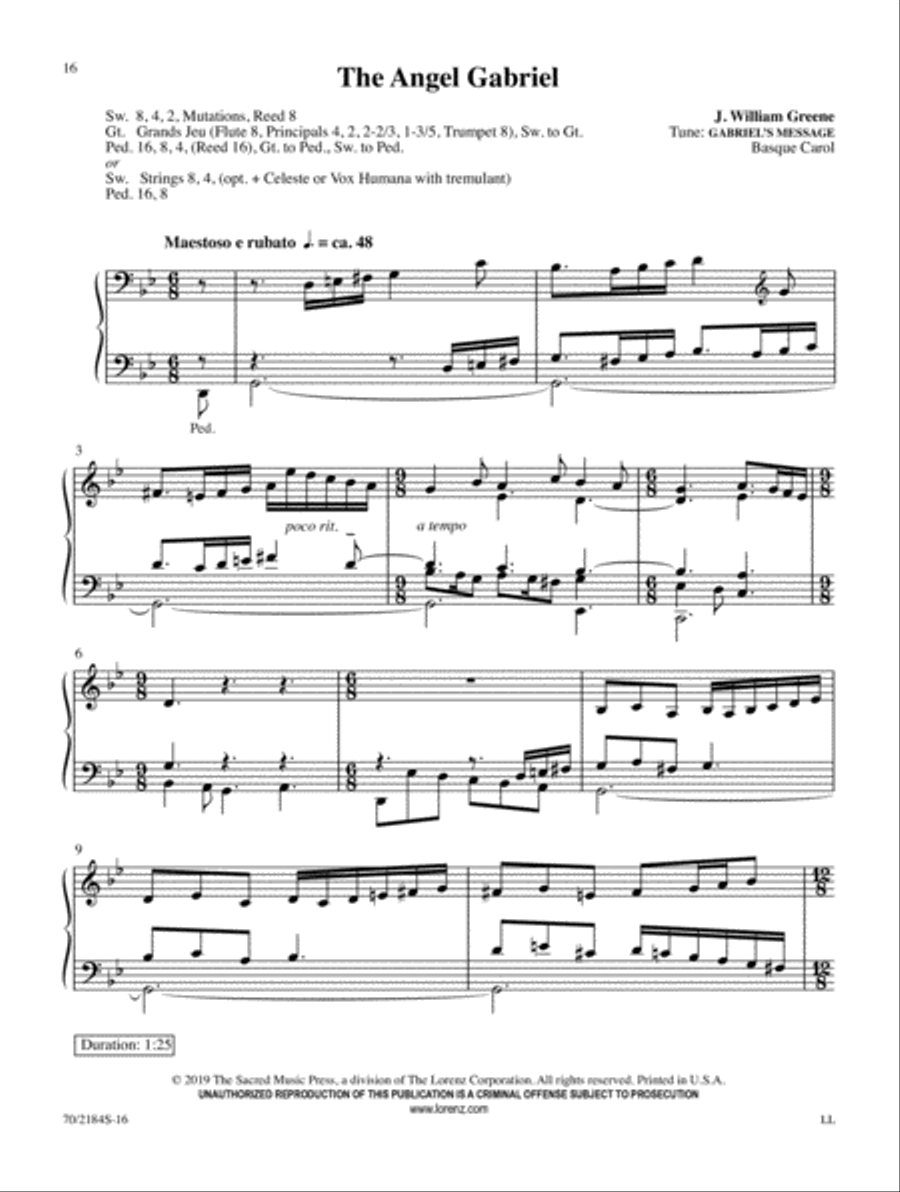 Simply Advent Organ Solo scores gallery preview page 8