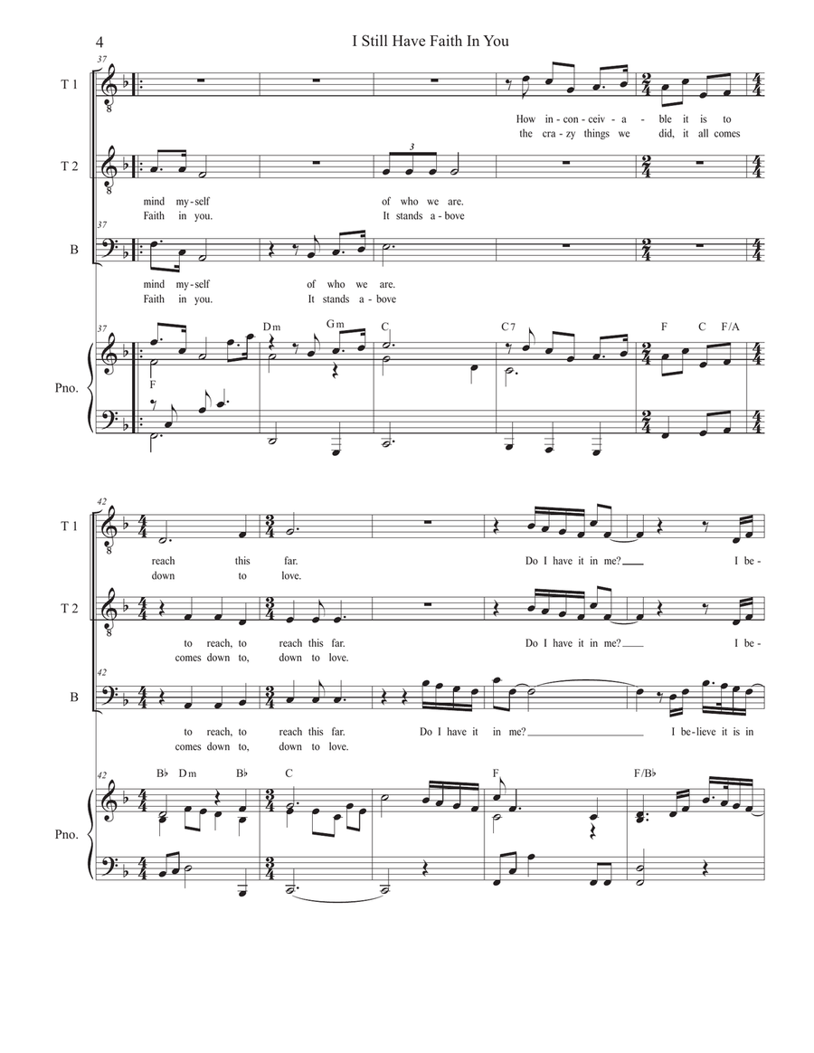 I Still Have Faith In You Piano, Vocal scores gallery preview page 4