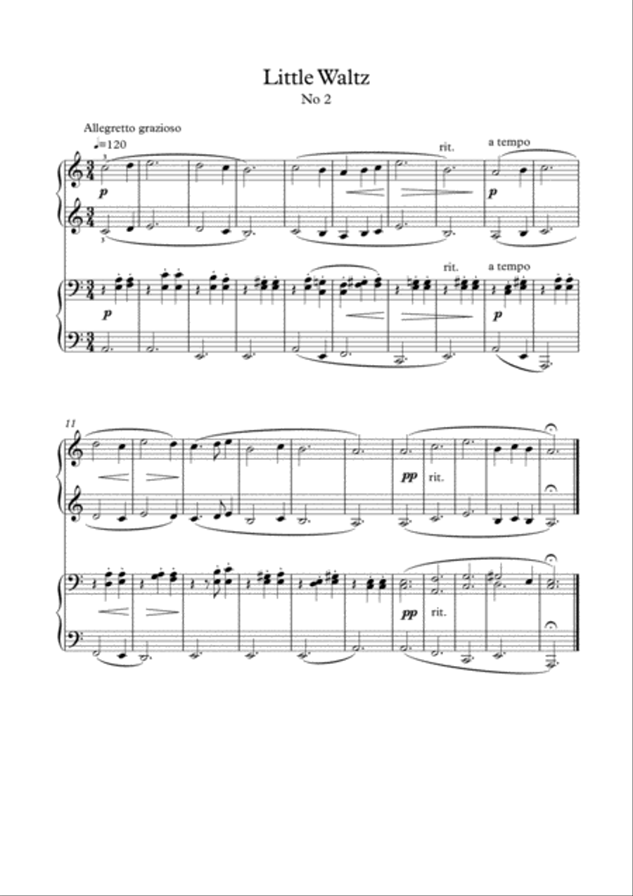 12 Easy duets for piano 4 hands plus mp3 1 Piano, 4-Hands scores gallery preview page 3