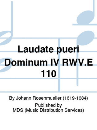 Laudate pueri Dominum IV RWV.E 110
