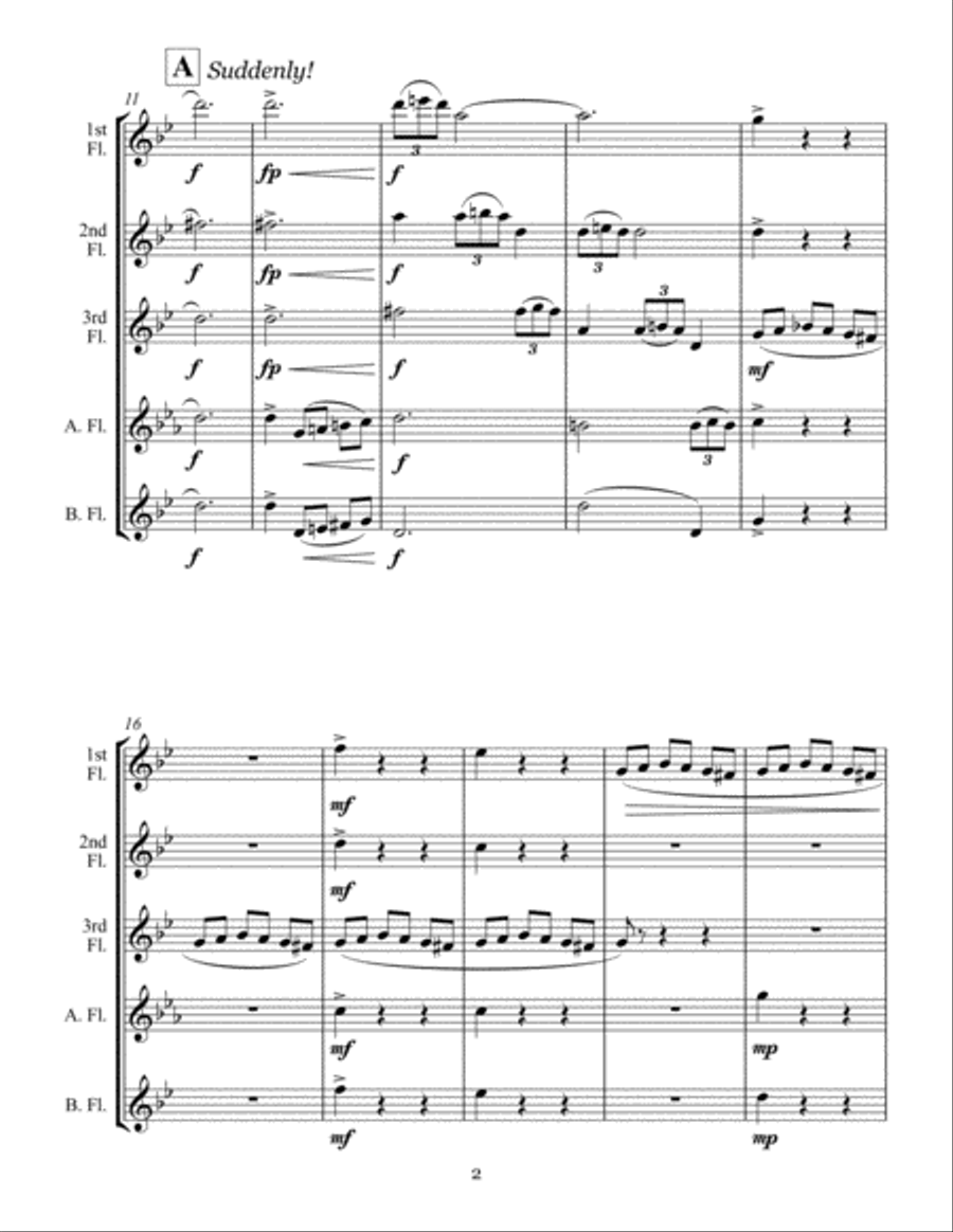 Dancing Devil (flute choir) Flute Choir scores gallery preview page 2