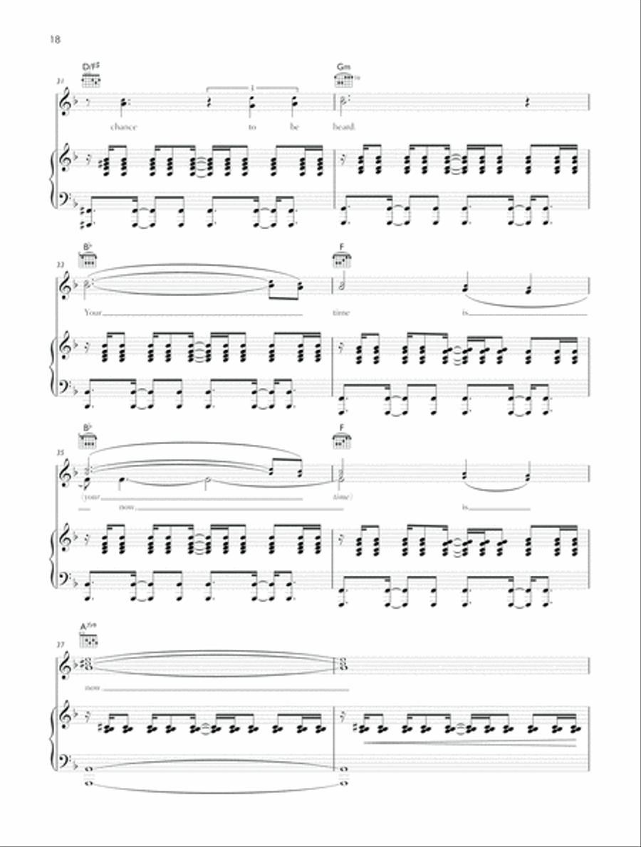 Butterflies & Hurricanes Piano, Vocal, Guitar scores gallery preview page 5
