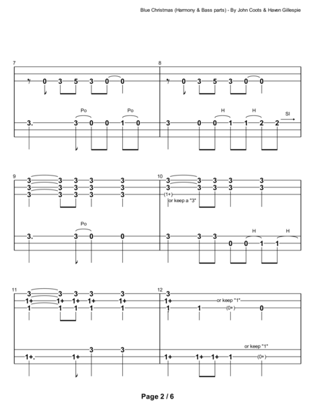 Blue Christmas by Elvis Presley Dulcimer - Digital Sheet Music