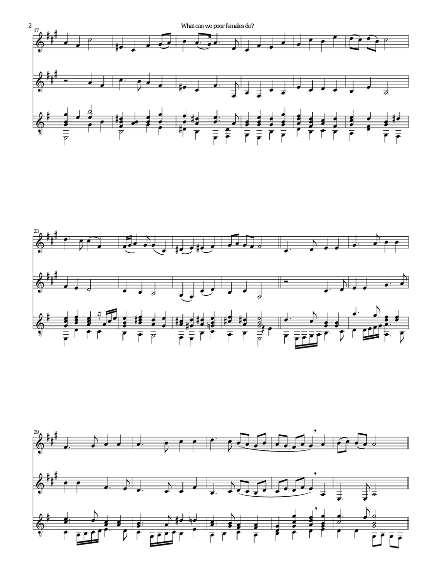 What can we poor females do for 2 clarinets and guitar Clarinet Duet scores gallery preview page 2