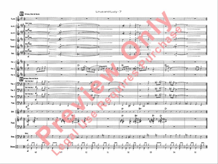 Linus and Lucy Jazz Ensemble scores gallery preview page 9