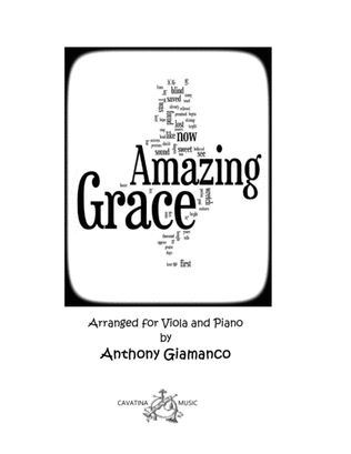Book cover for Amazing Grace (viola solo and piano) - Score & parts