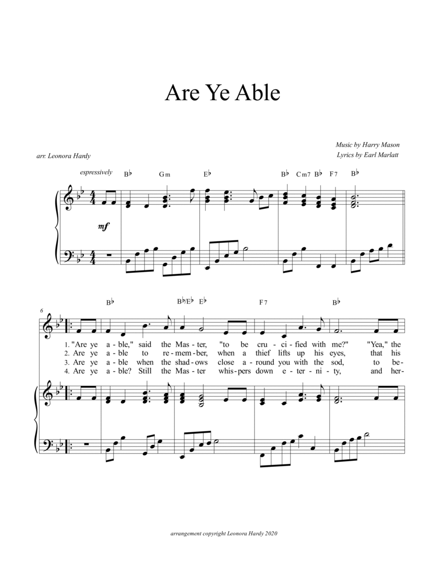 Are Ye Able Voice scores gallery preview page 1