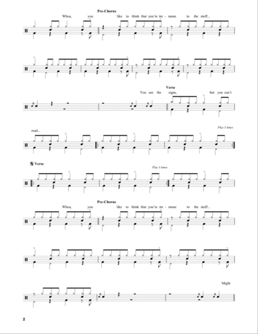 Addicted To Love Drum Set scores gallery preview page 2
