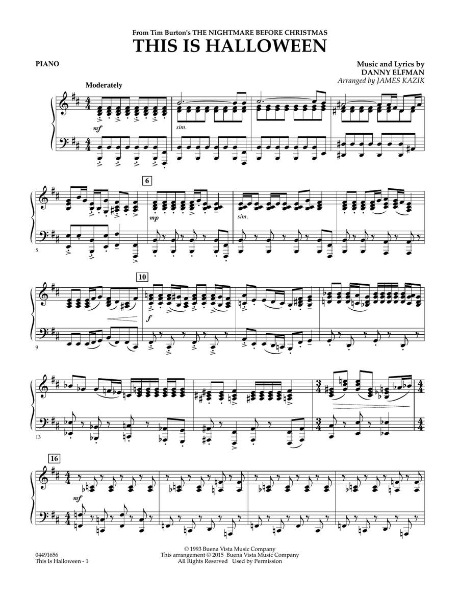 This Is Halloween - Piano Orchestra scores gallery preview page 1
