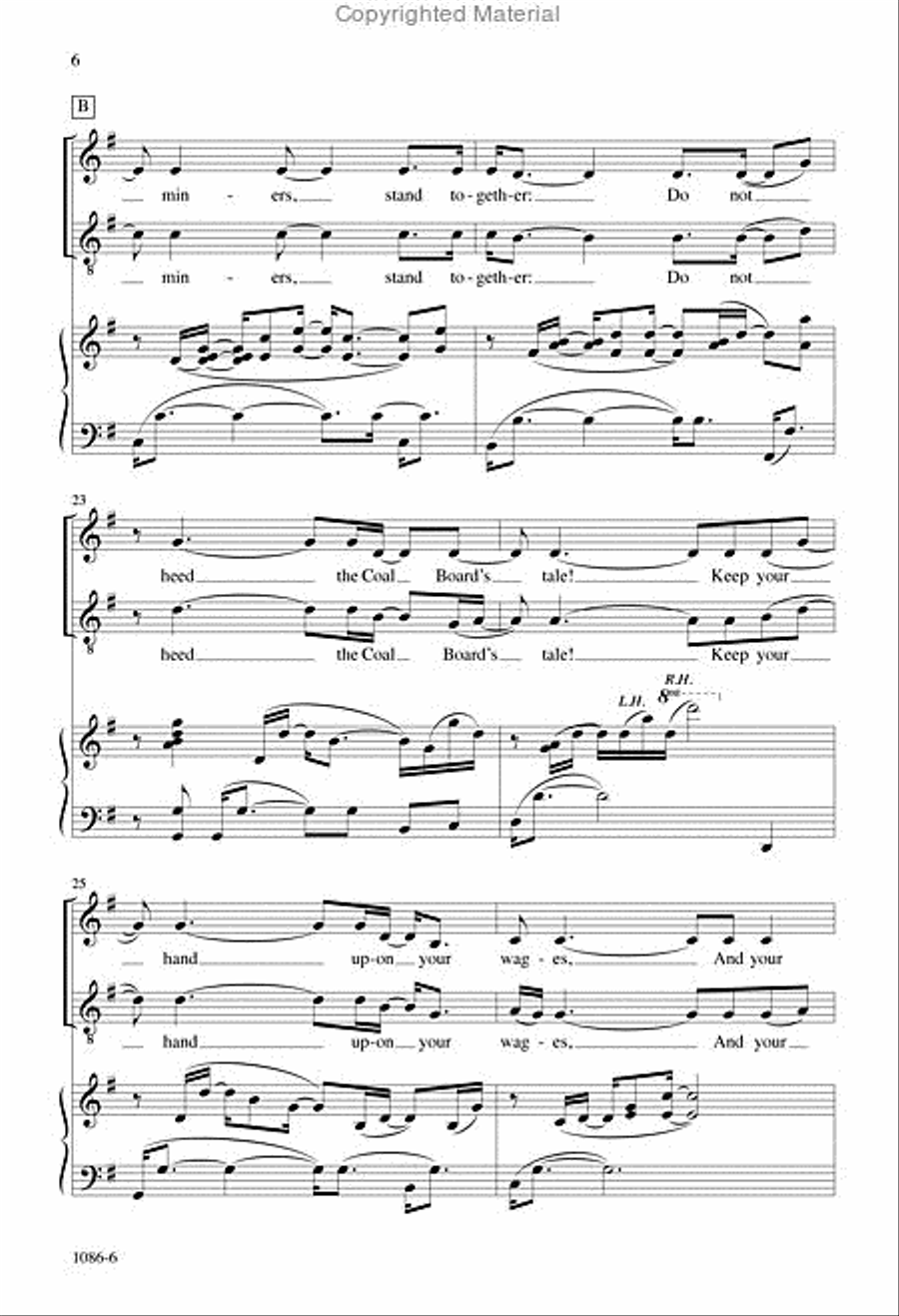 A Miner's Life - SATB Octavo 4-Part scores gallery preview page 5