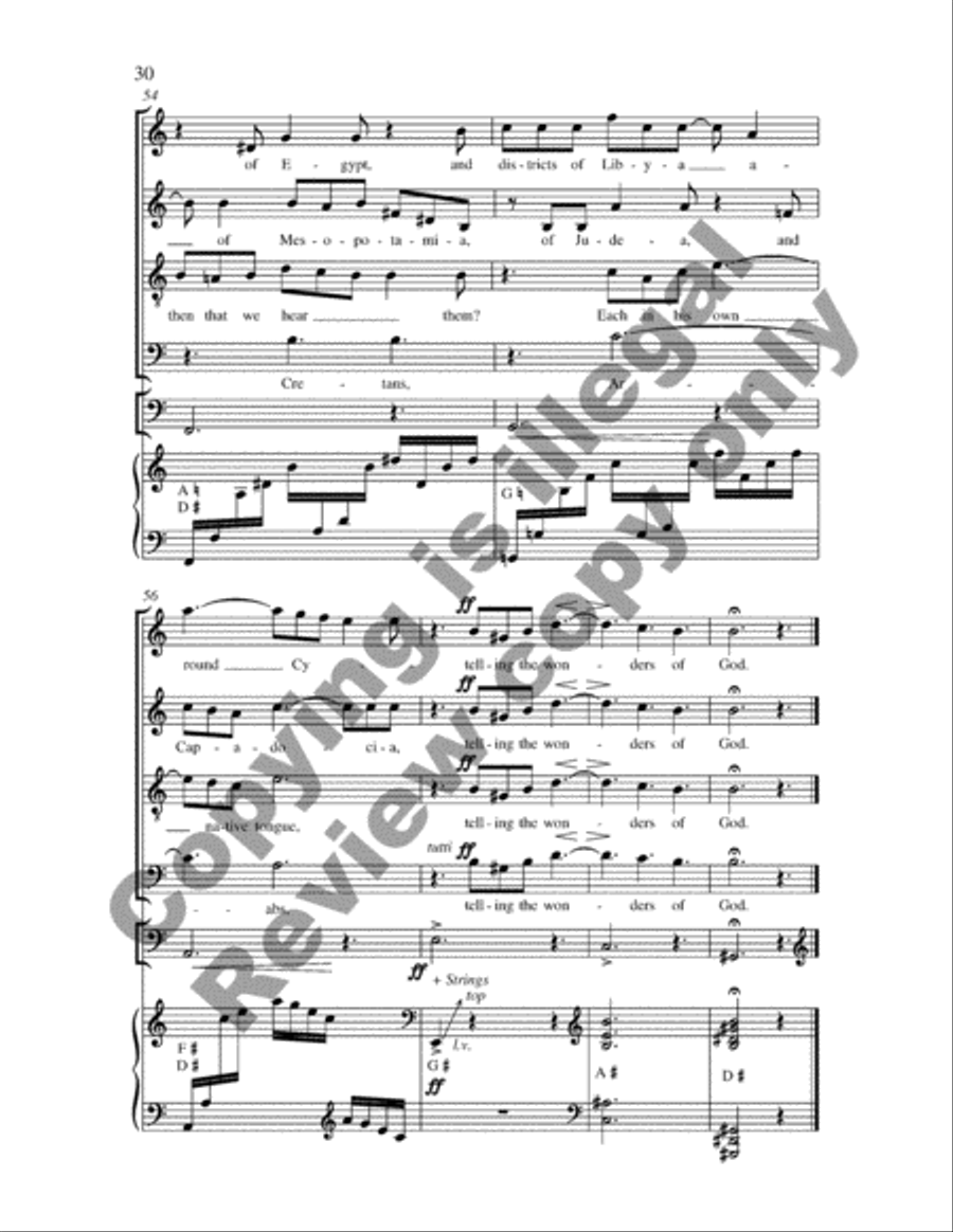 Pentecost Cantata 4-Part scores gallery preview page 30