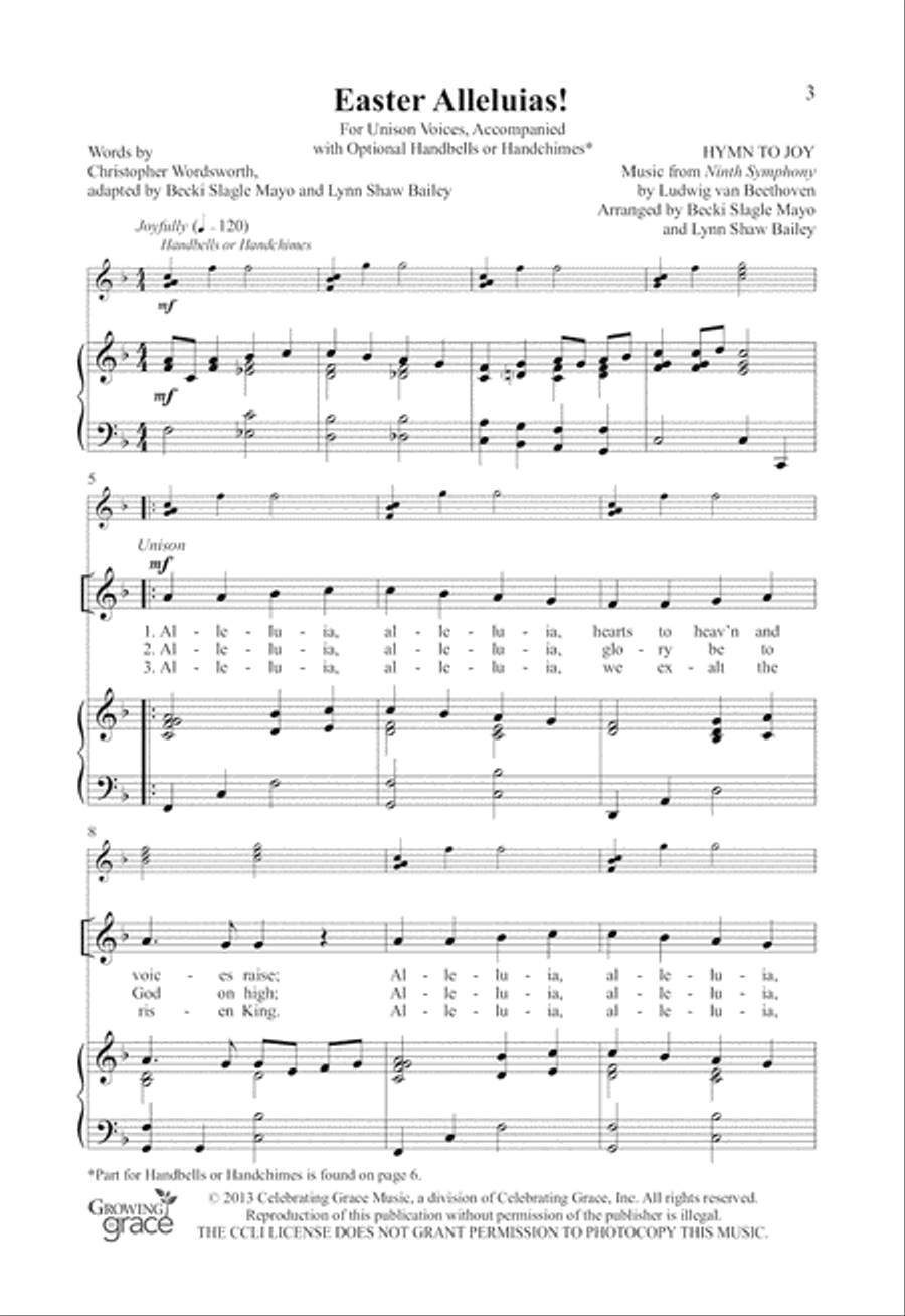 Easter Alleluias! Easter Alleluias! Unison Choir scores gallery preview page 2