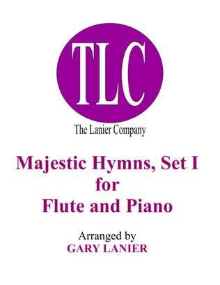 Book cover for MAJESTIC HYMNS, SET I (Duets for Flute & Piano)