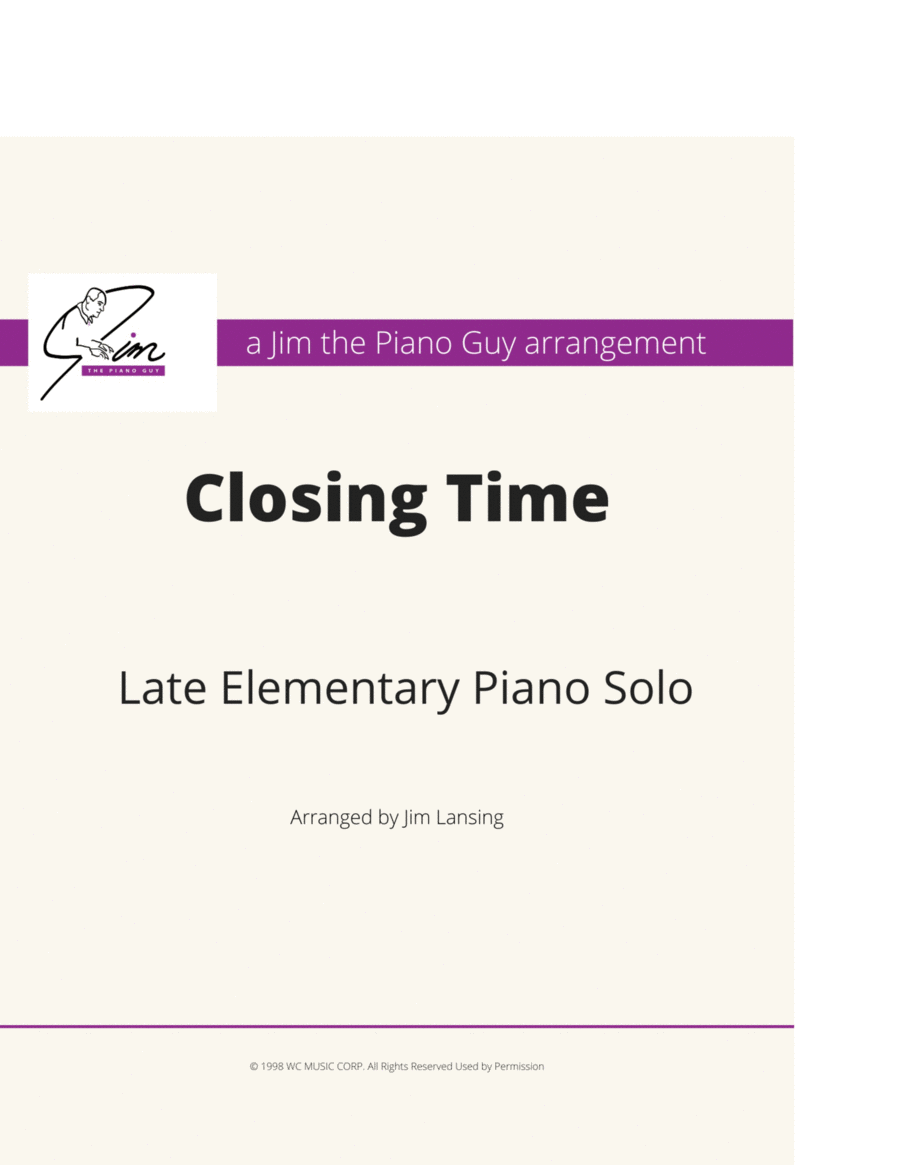 Closing Time Piano Method scores gallery preview page 1