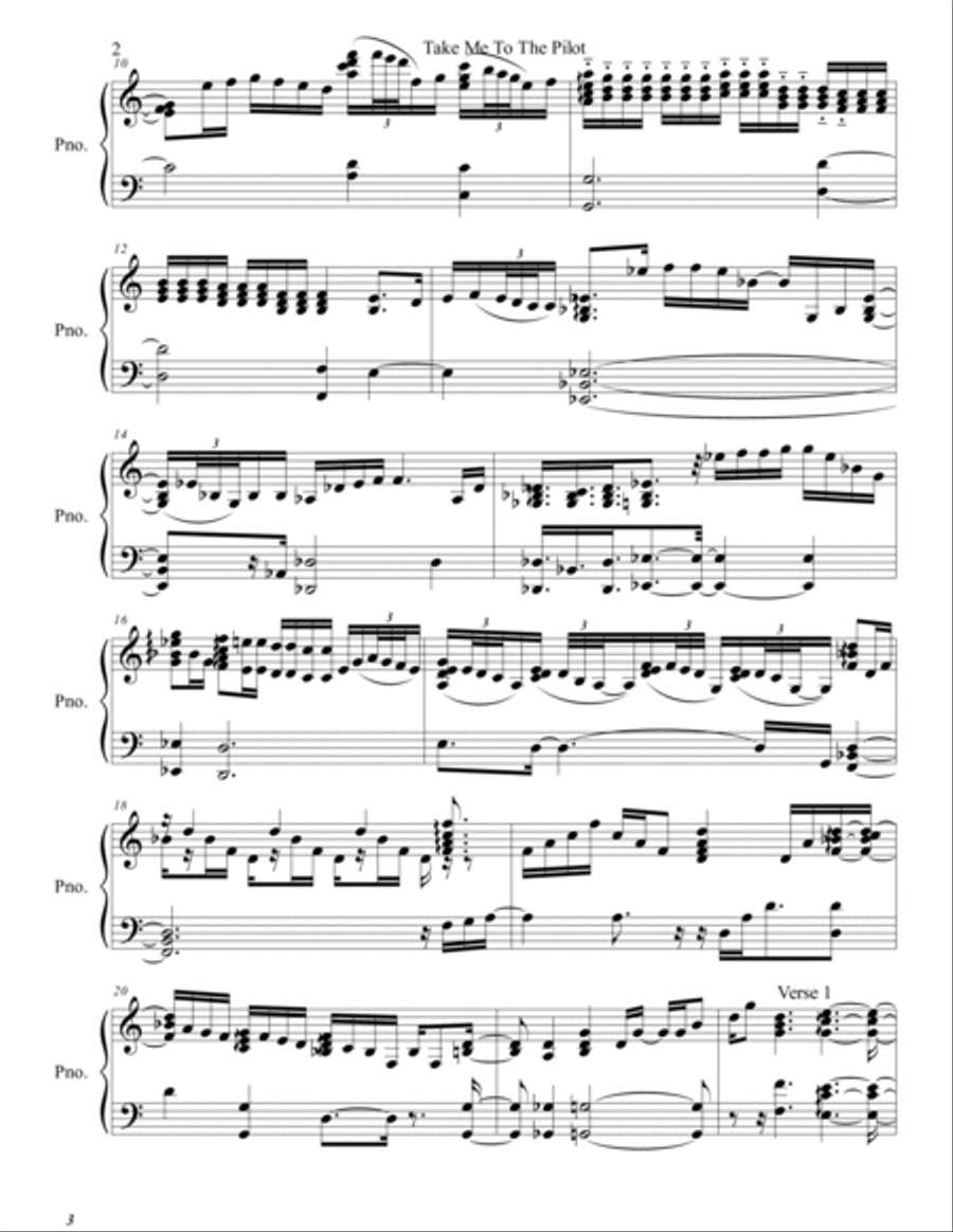 Take Me To The Pilot Piano Solo scores gallery preview page 2
