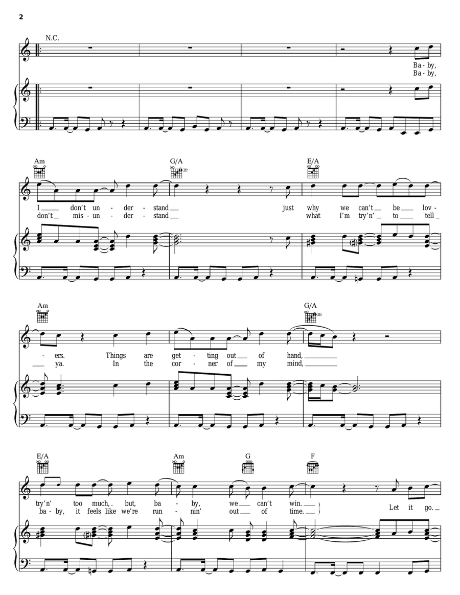 Tearin' Up My Heart Piano, Vocal, Guitar scores gallery preview page 2