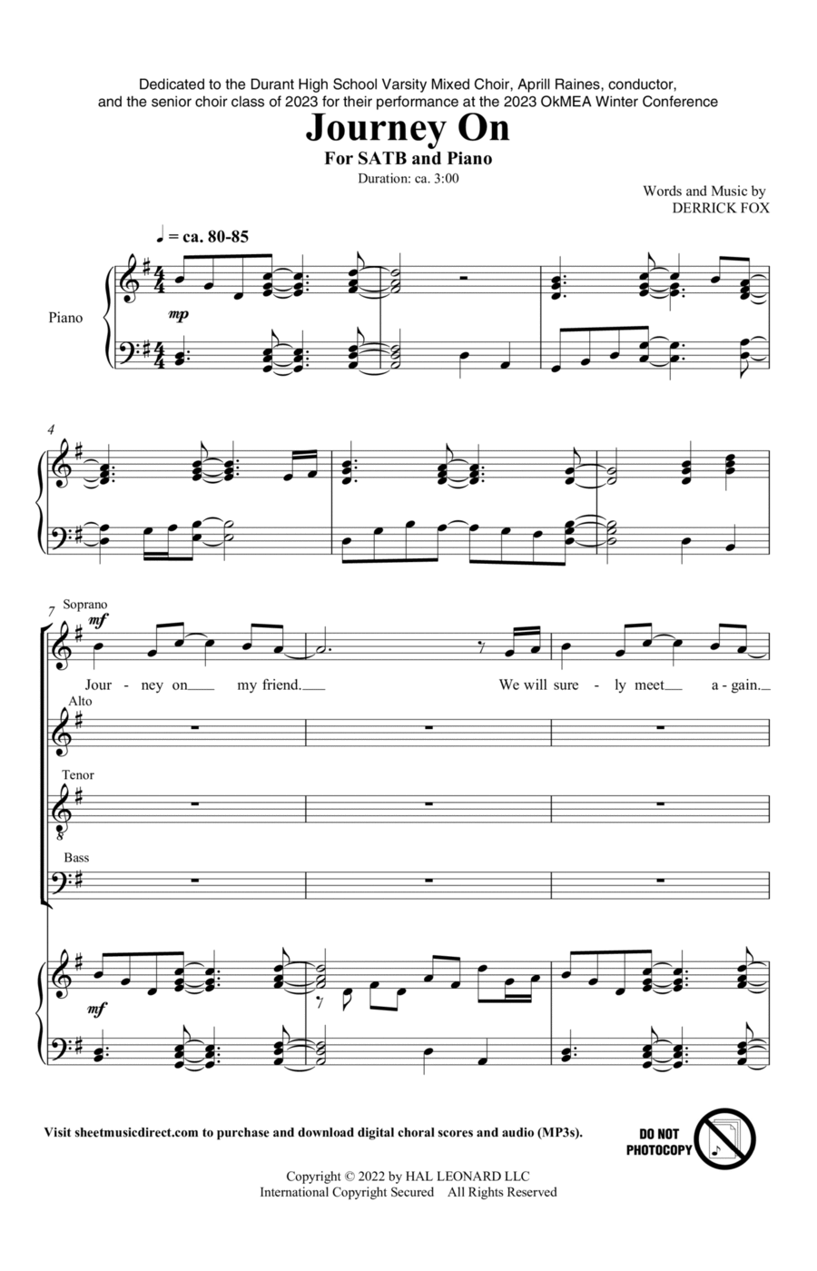 Journey On 4-Part scores gallery preview page 1