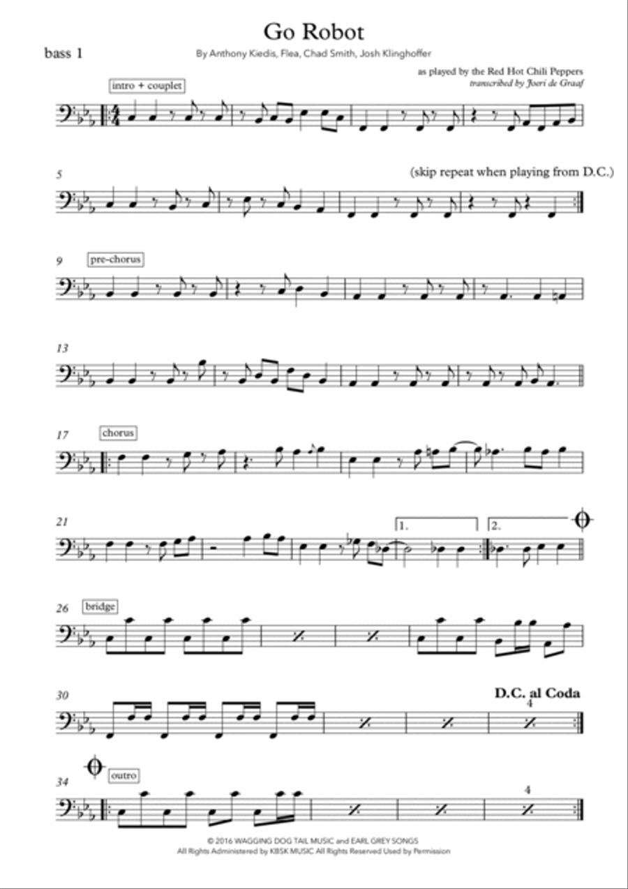 Go Robot Bass Guitar scores gallery preview page 4