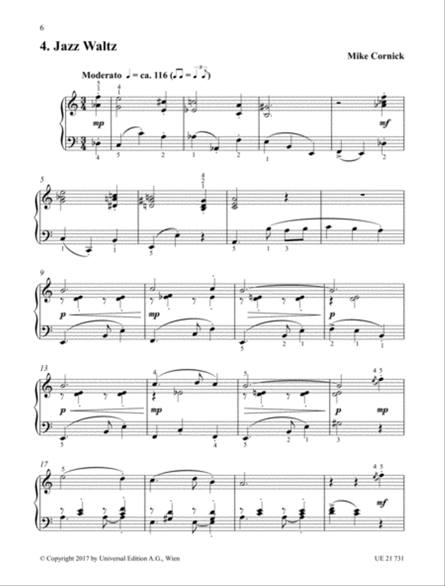 Six Jazz Piano Solos Chamber Music scores gallery preview page 5