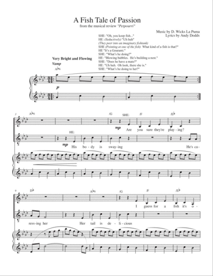 A Fish Tale of Passion Vocal Duet scores gallery preview page 1
