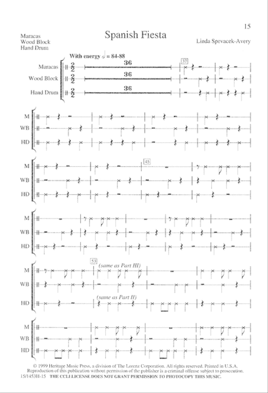Spanish Fiesta Unison Choir scores gallery preview page 16