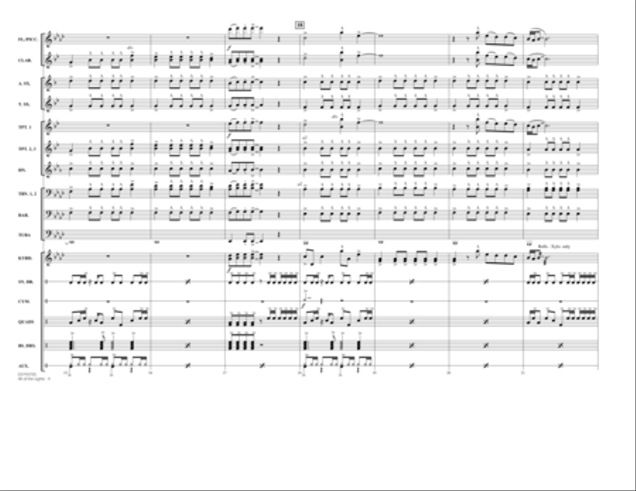All Of The Lights - Conductor Score (Full Score) Marching Band scores gallery preview page 4
