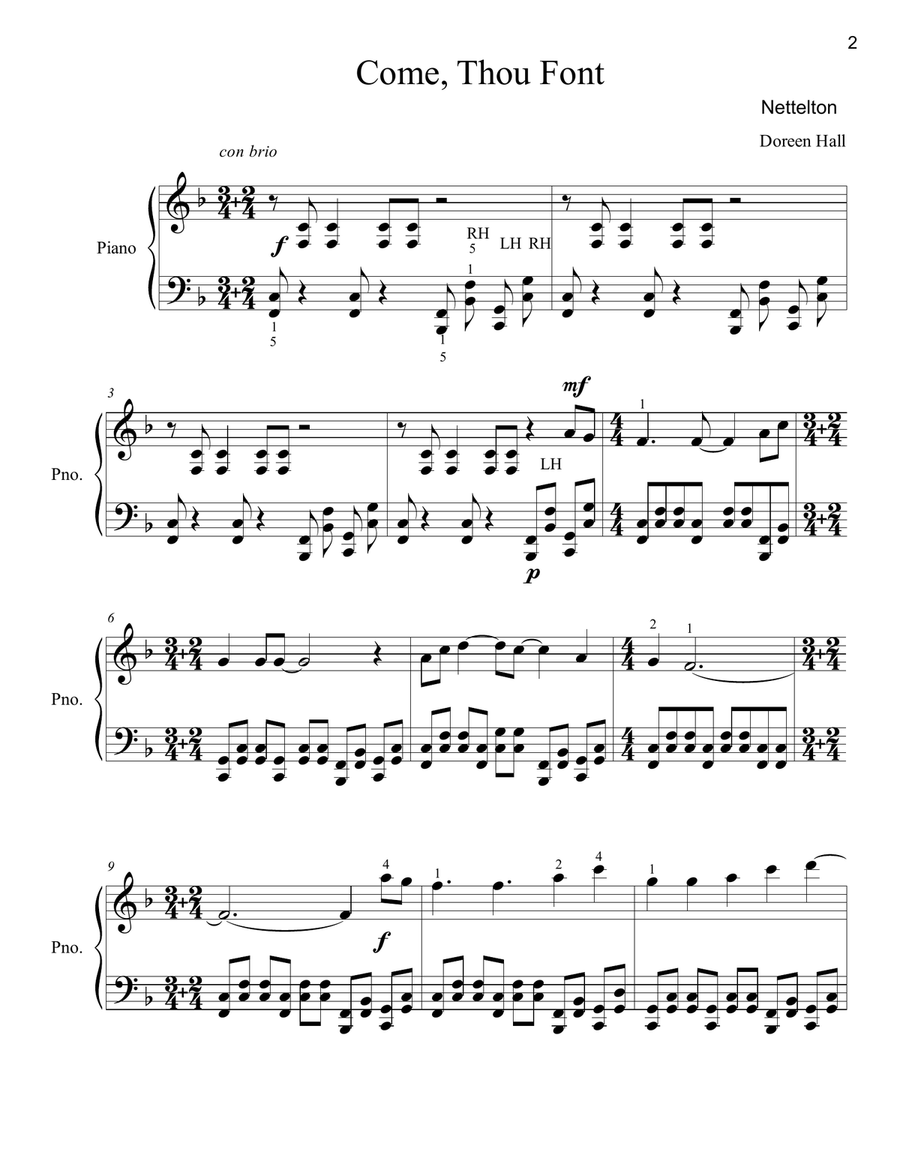 Come Thou Font of Many Blessings Small Ensemble scores gallery preview page 2