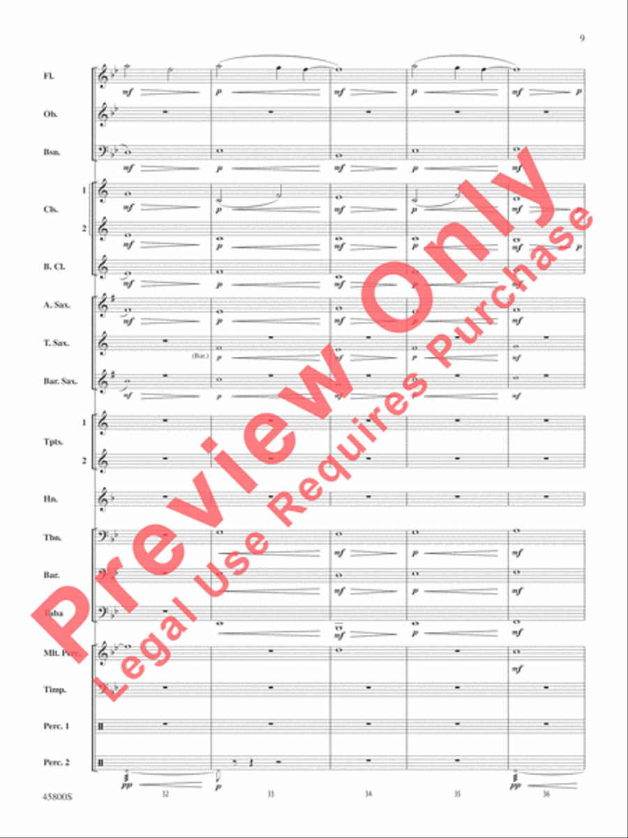 Suite from Fantastic Beasts and Where to Find Them Concert Band scores gallery preview page 10
