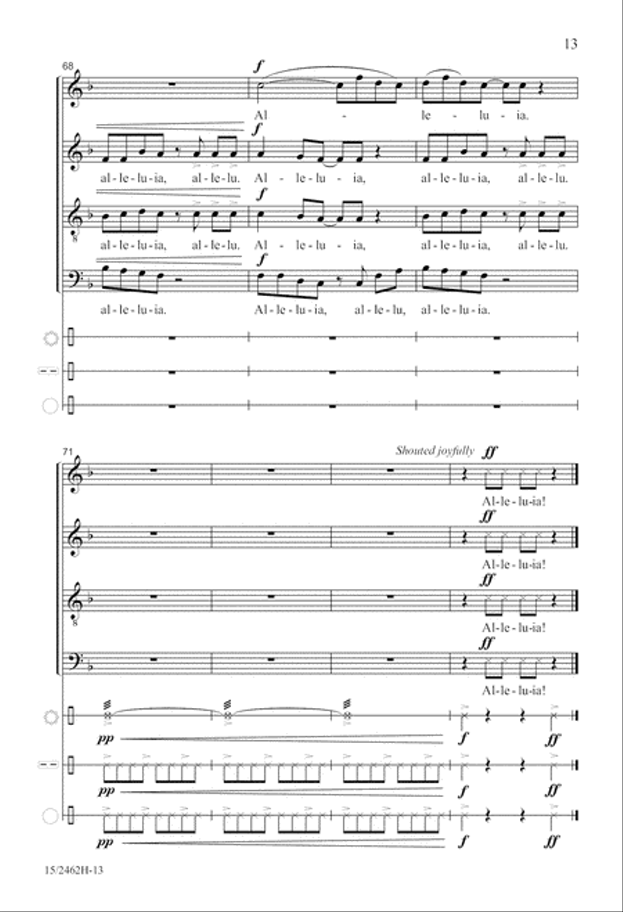 Alleluia, Alleluia! Alleluia, Alleluia! 4-Part scores gallery preview page 14