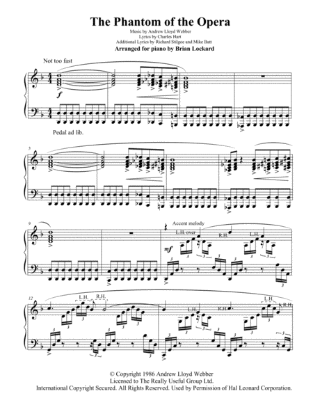 The Phantom Of The Opera Virtuosic Piano Solo image number null