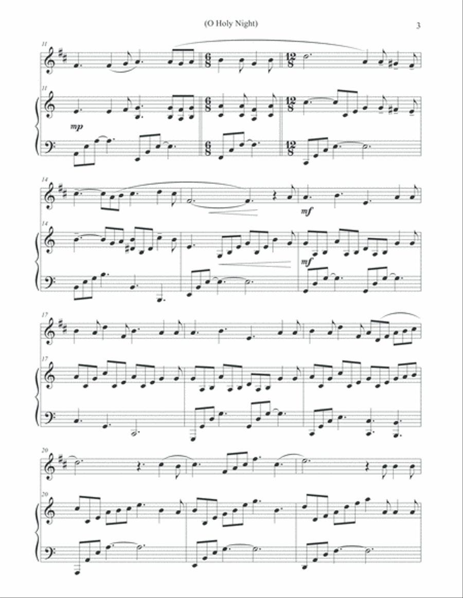 O Holy Night - Solo Trumpet Trumpet Solo scores gallery preview page 3