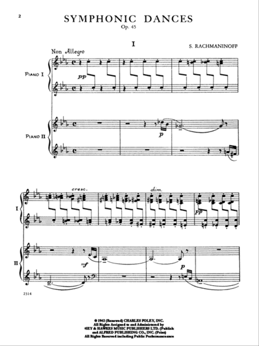 Symphonic Dances, Op. 45 Symphonic Dances, Op. 45 Small Ensemble scores gallery preview page 2