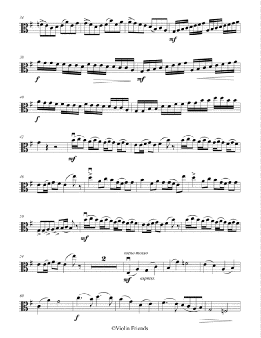 Rieding Concerto Op.35 for Viola and Piano Piano scores gallery preview page 6