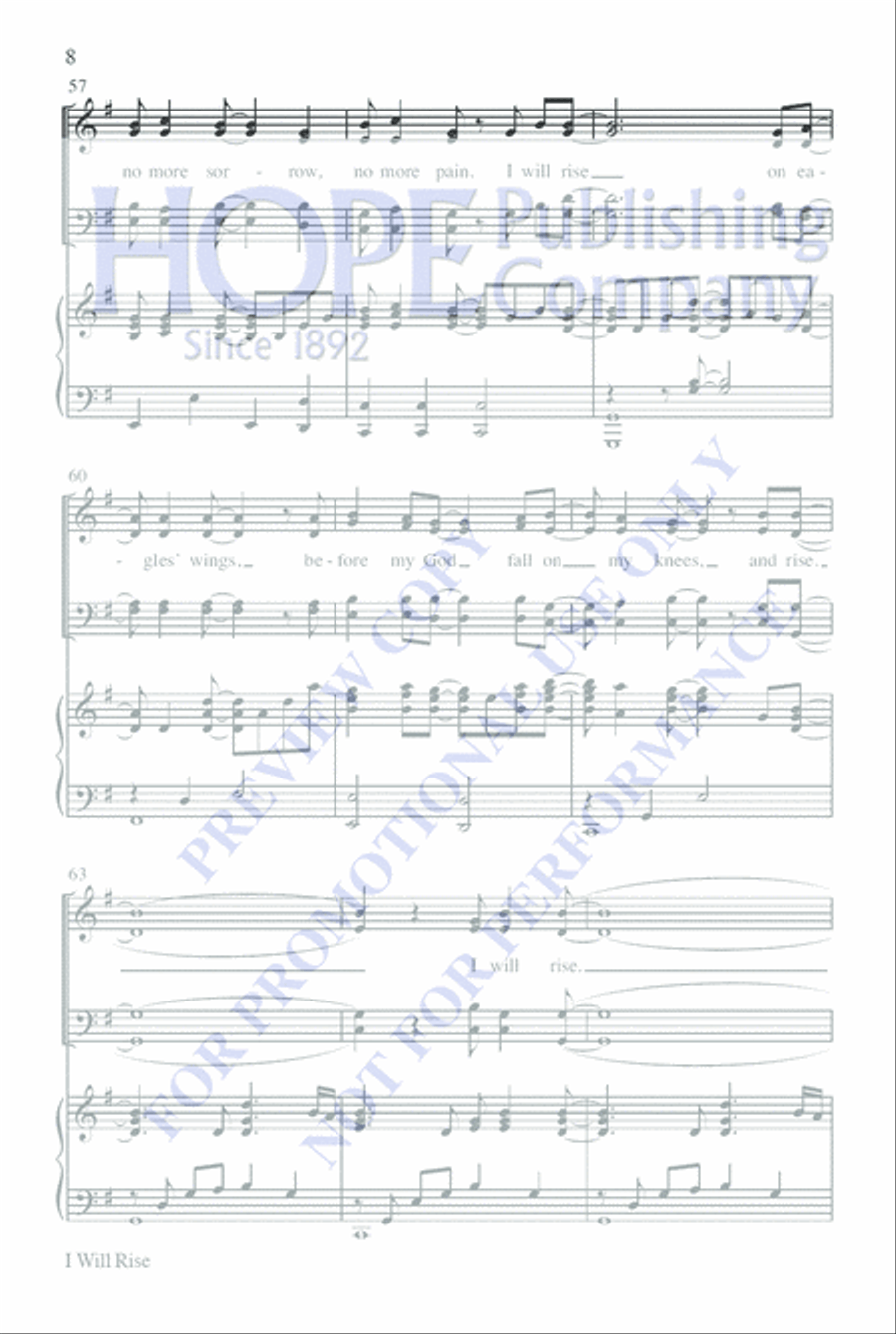 I Will Rise Choir scores gallery preview page 8